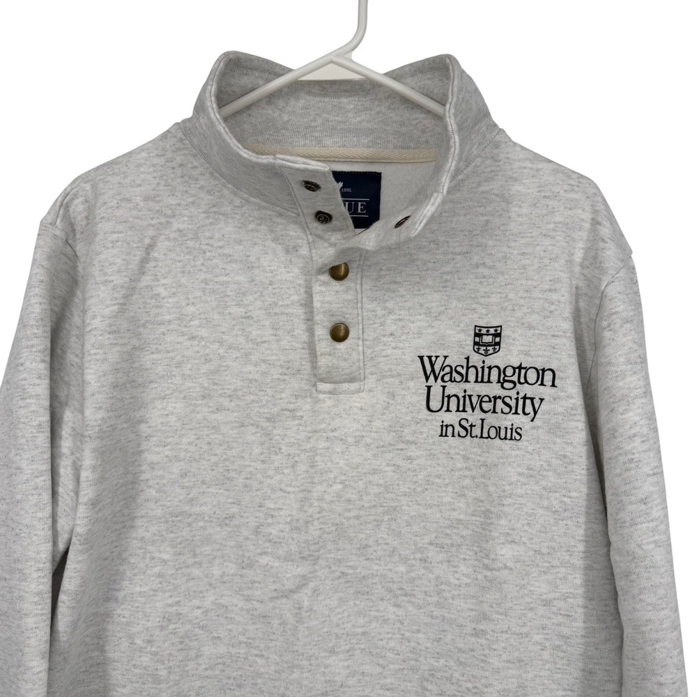 League Washington University St. Louis Pullover Women Medium Grey Button Neck